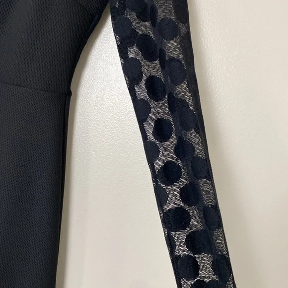 Lulus In Hot Dot-ter Long Sleeve Black Dress - Picture 6 of 11